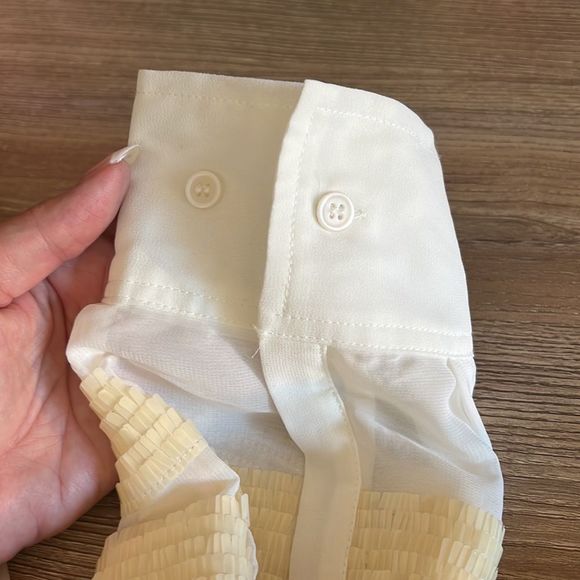 ASOS palliates top button down cream off white oversized see photos - Picture 13 of 14